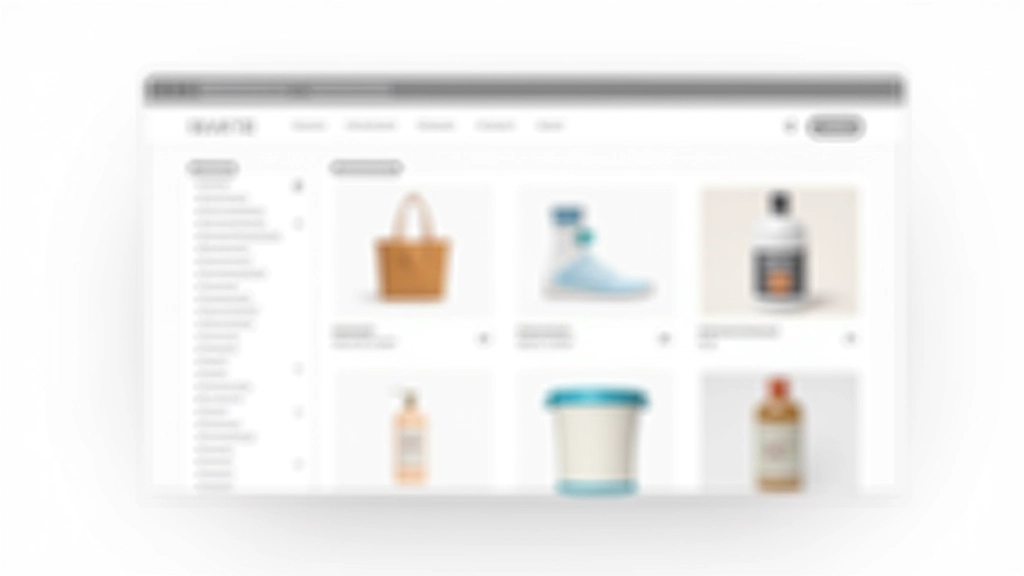 Clean category page interface showing organized product grid with visible breadcrumb navigation and filter options on the left side
