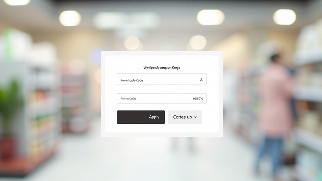 Coupon code input field with apply button showing discount successfully applied to cart total